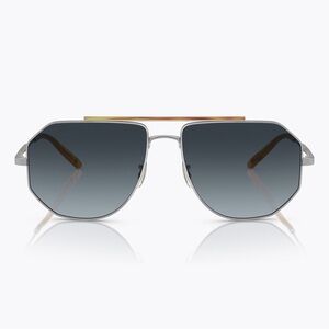 Oliver Peoples x Brunello Cucinelli Moraldo Silver Titanium Sunglasses $699!